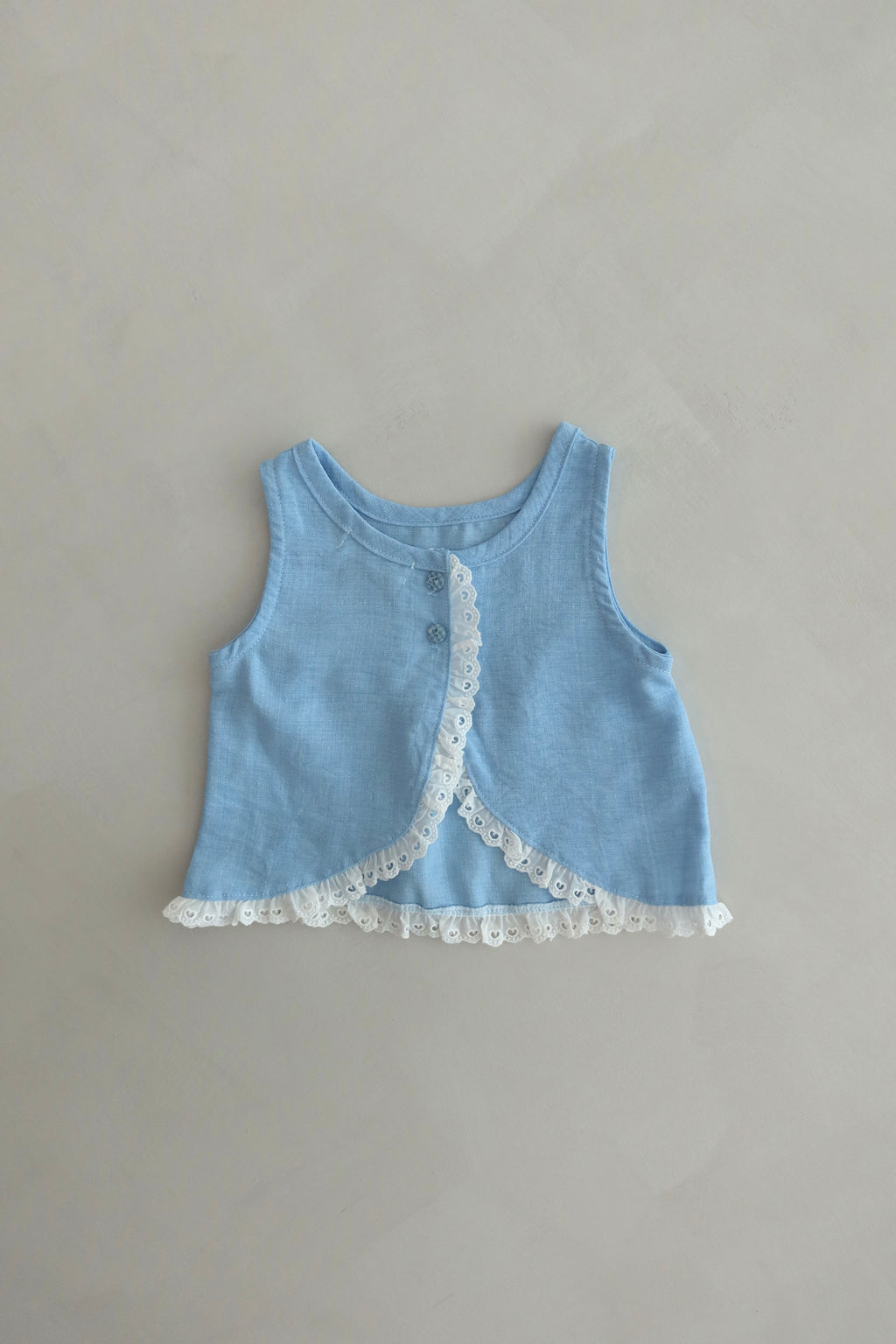 Slit blouse - Blue