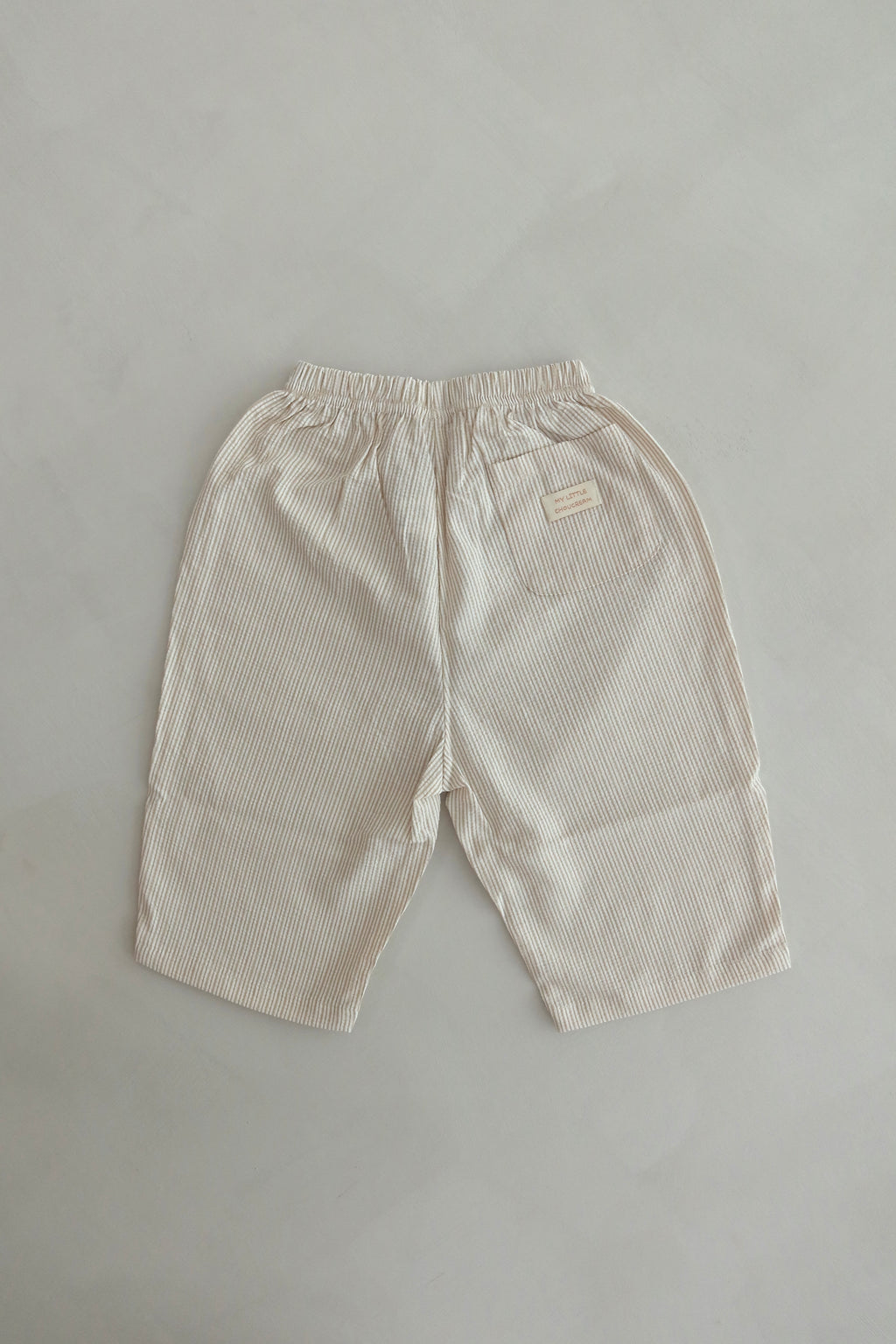 Striped wide pants - Beige
