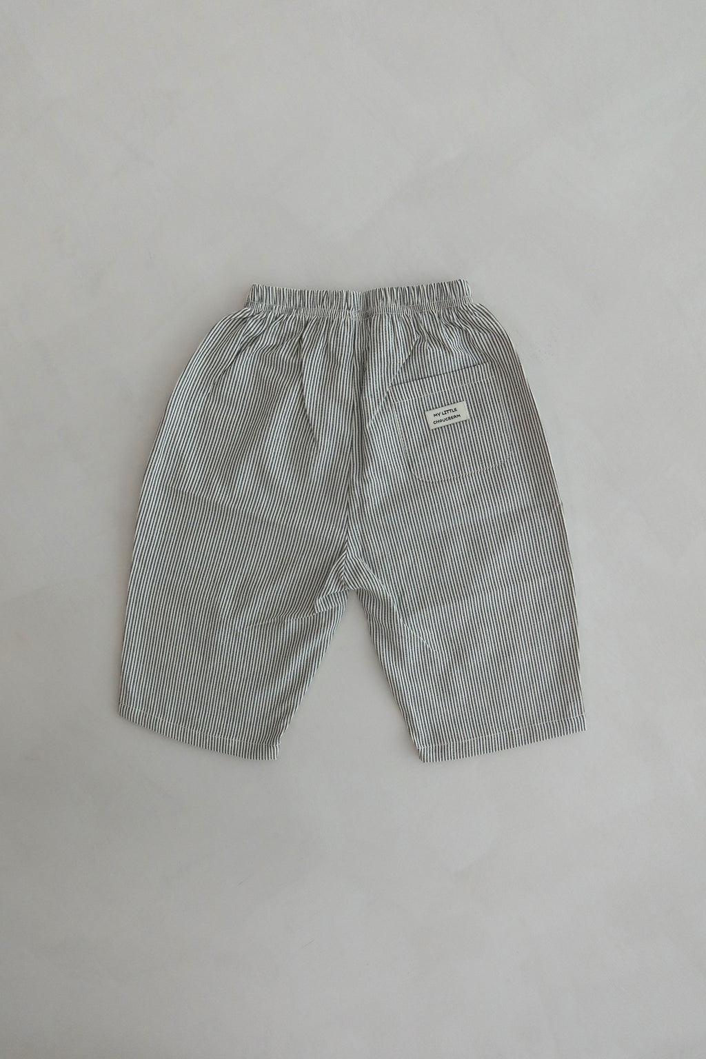 Striped wide pants - Black