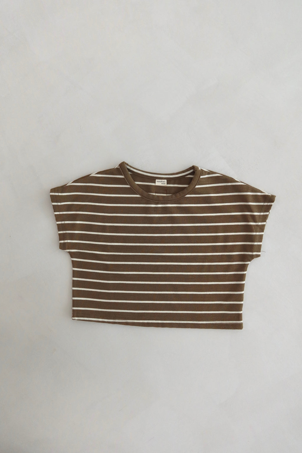 Oversized Striped Tee - Khaki