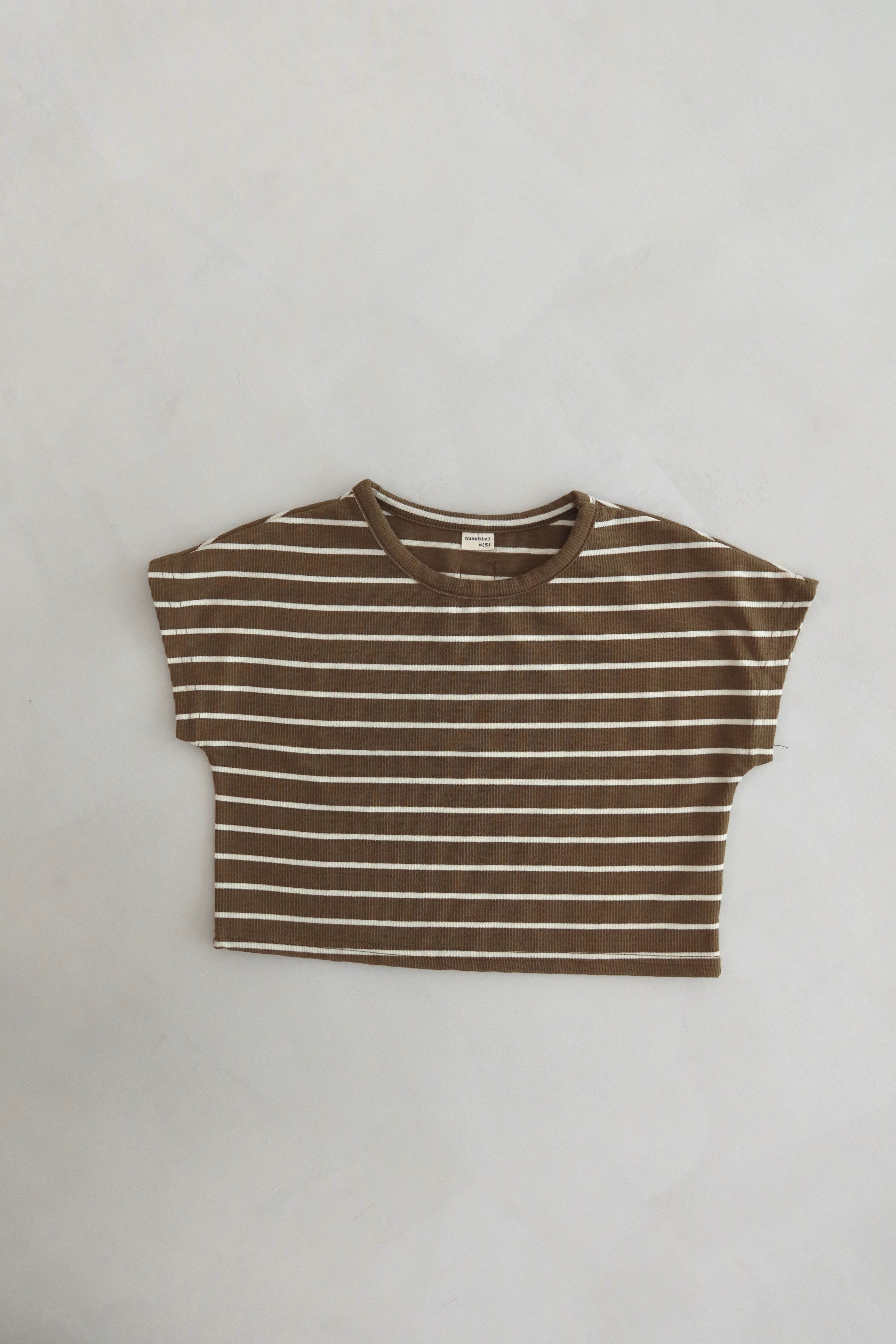 Oversized Striped Tee - Khaki