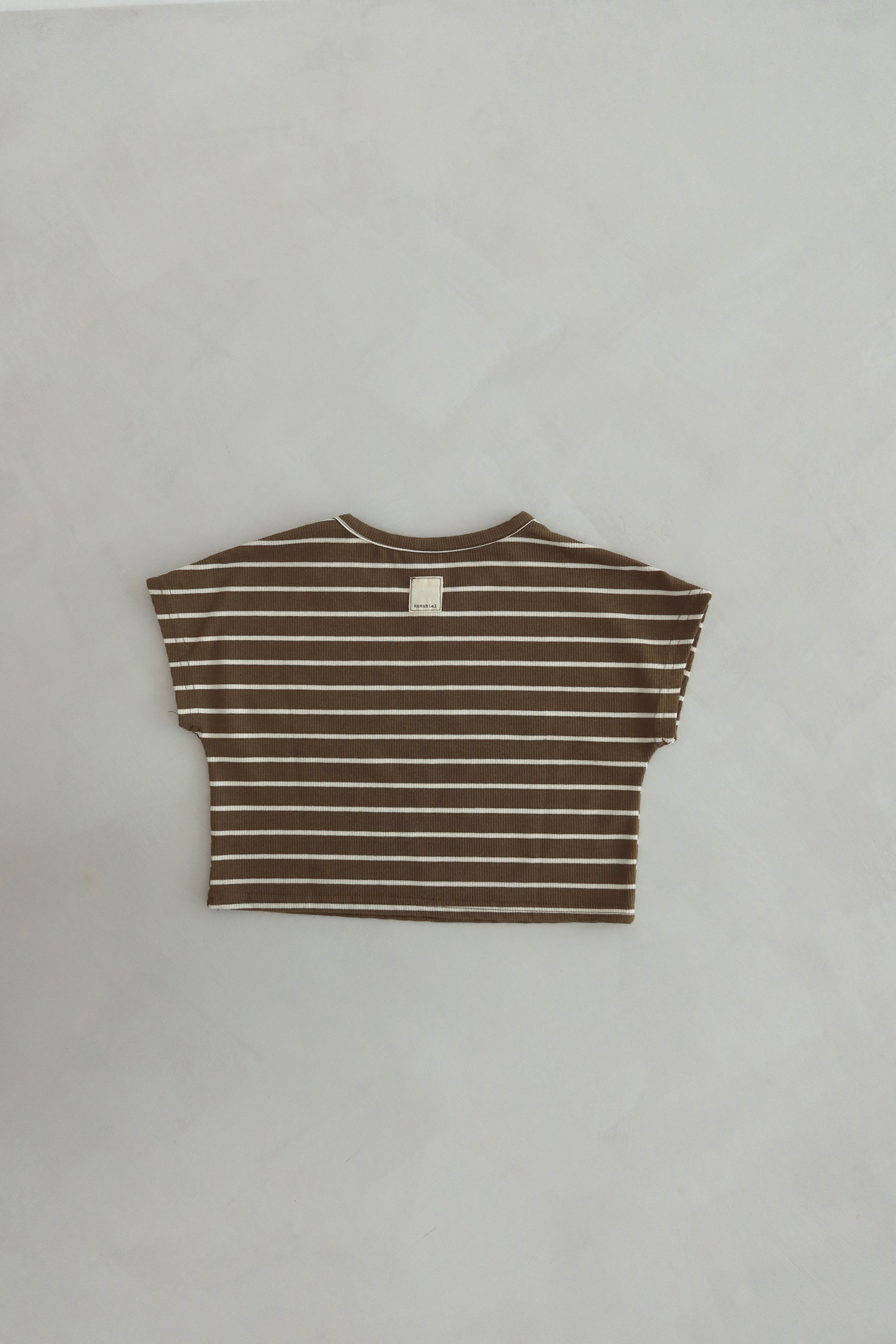 Oversized Striped Tee - Khaki