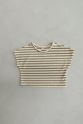 Oversized Striped Tee - Creme