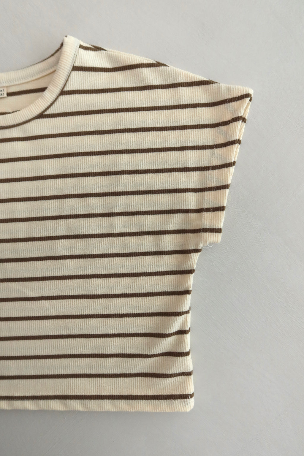 Oversized Striped Tee - Creme