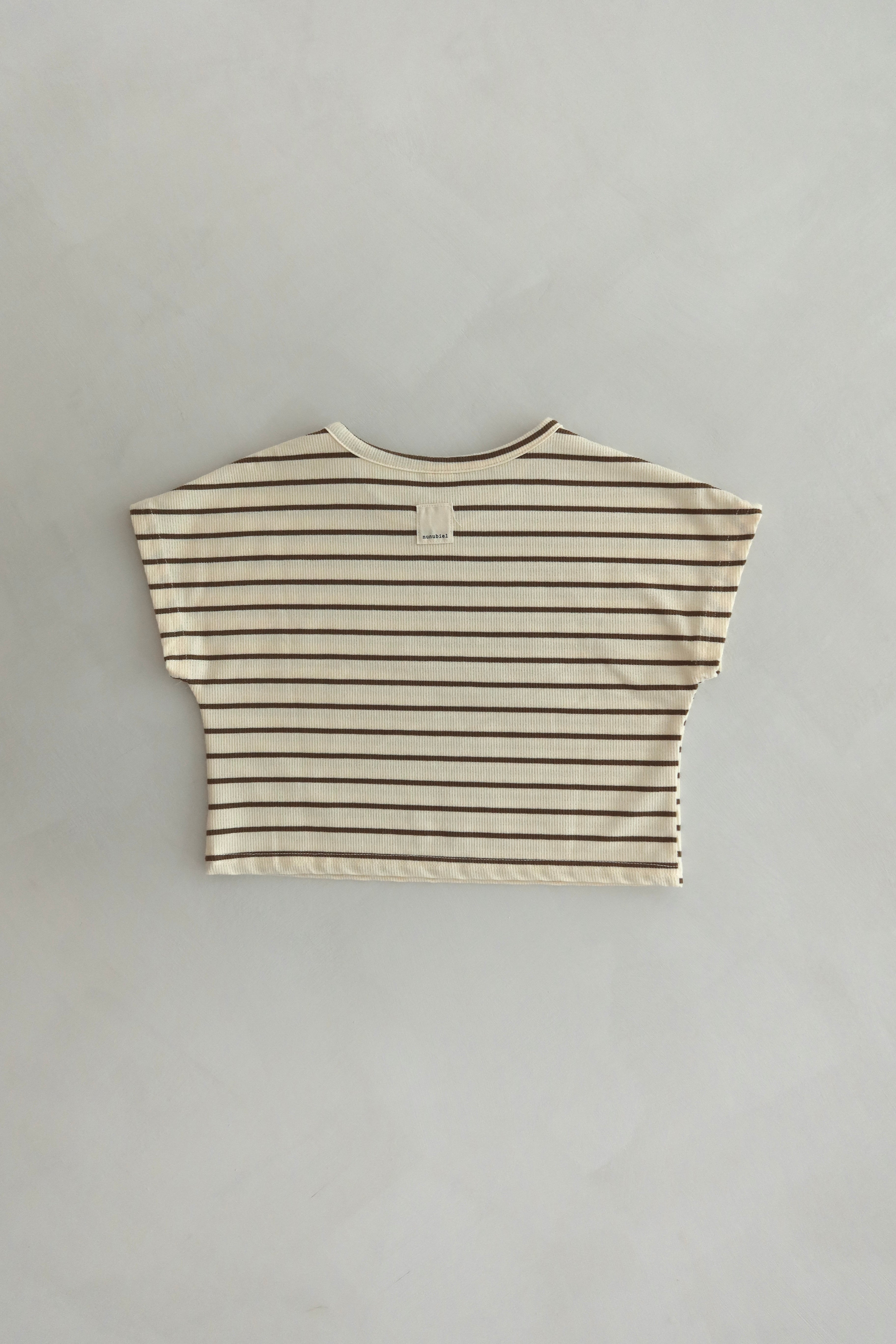 Oversized Striped Tee - Creme
