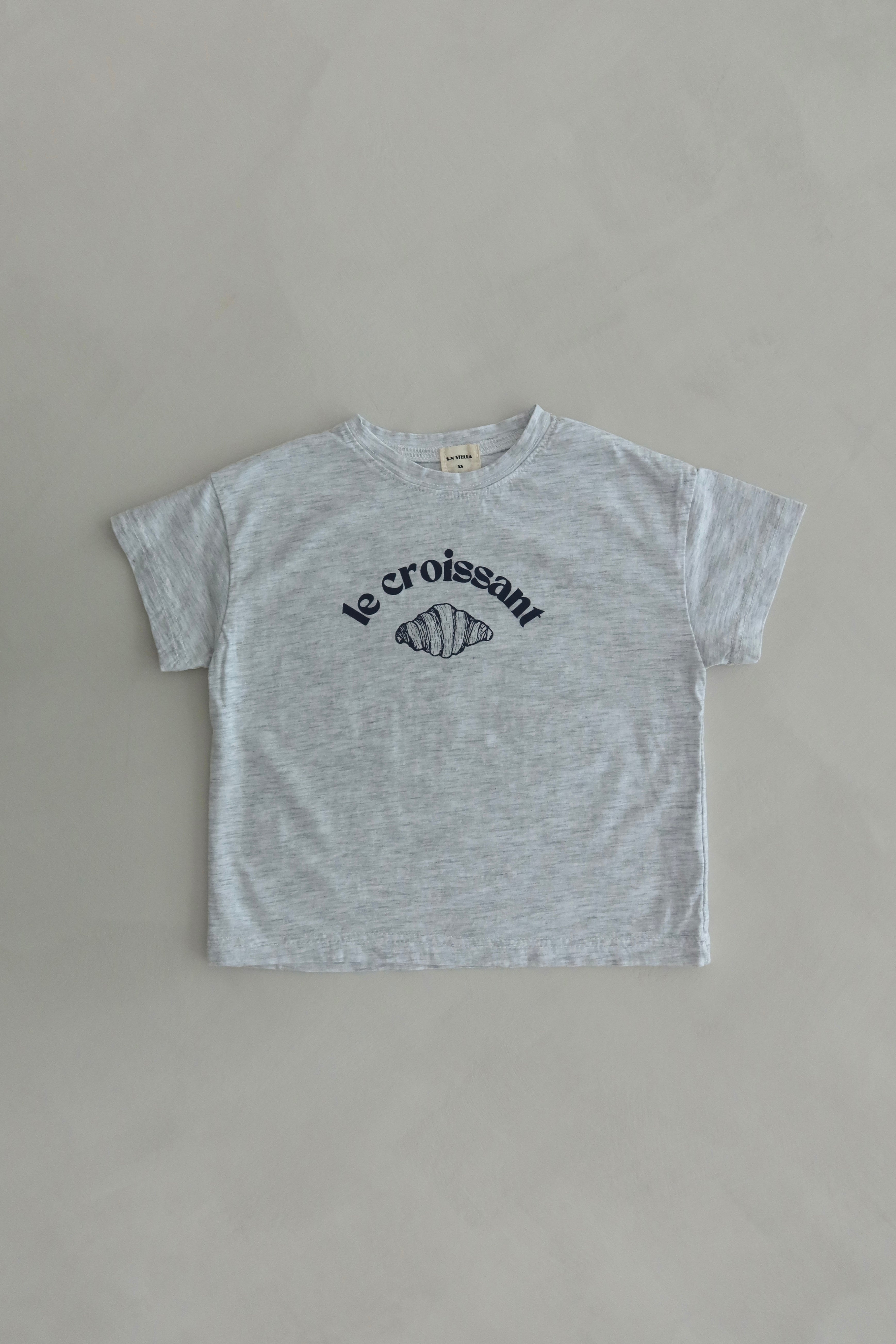 Croissant Tee - Gray