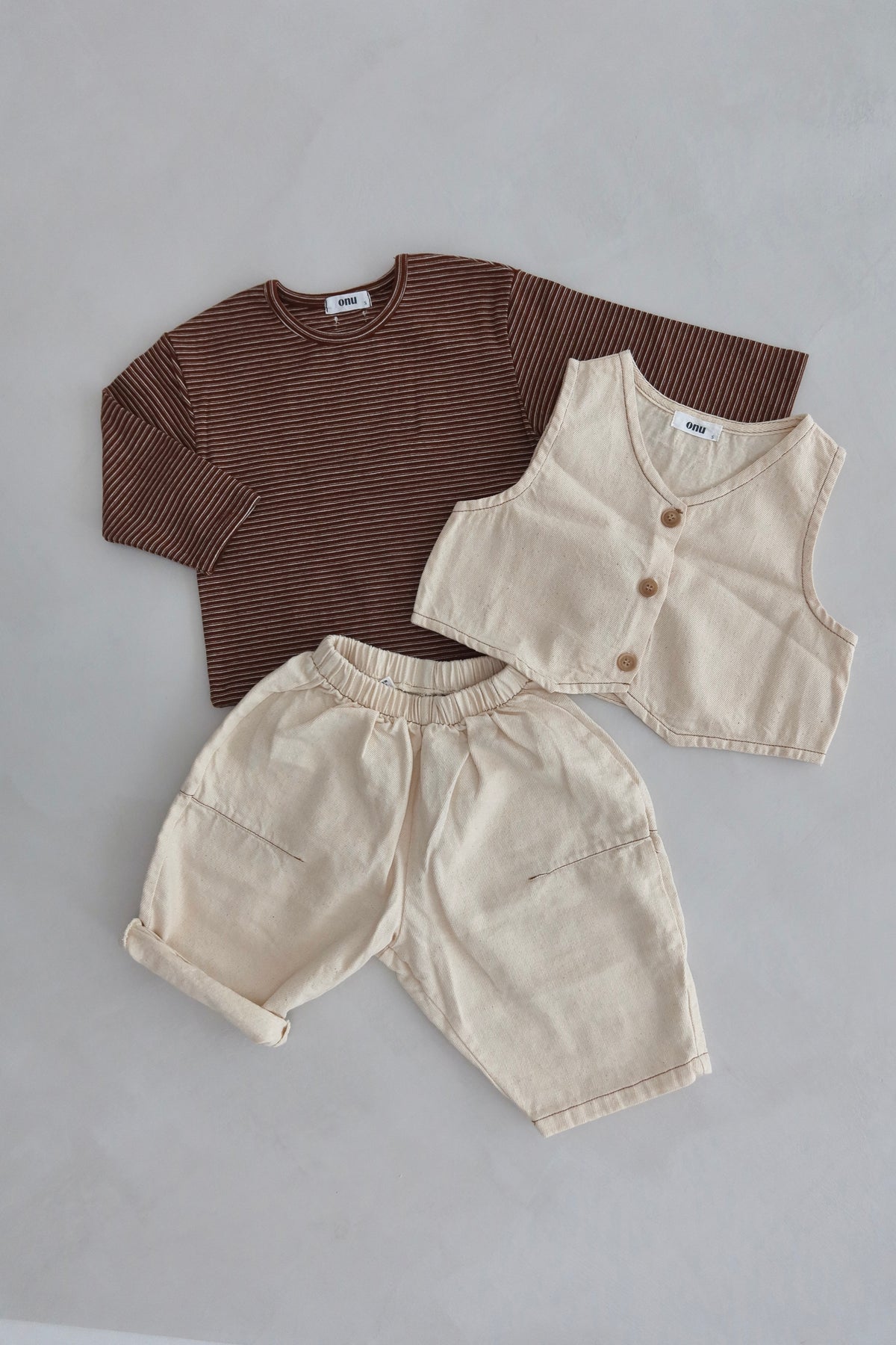 Onu stripe long sleeve - Brown