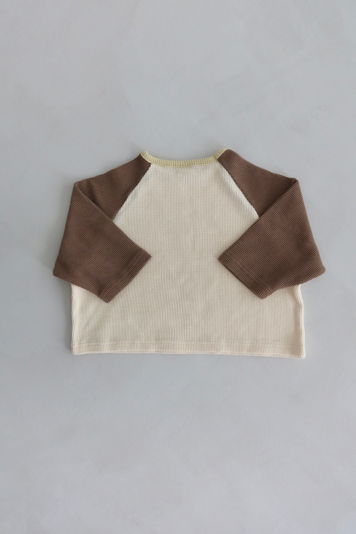 Waffle sweater - Cream/Brown