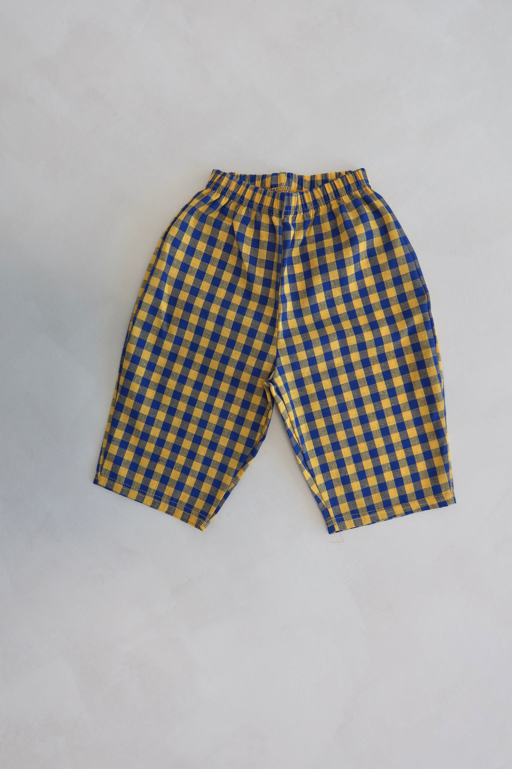 Check pants - Yellow/Blue