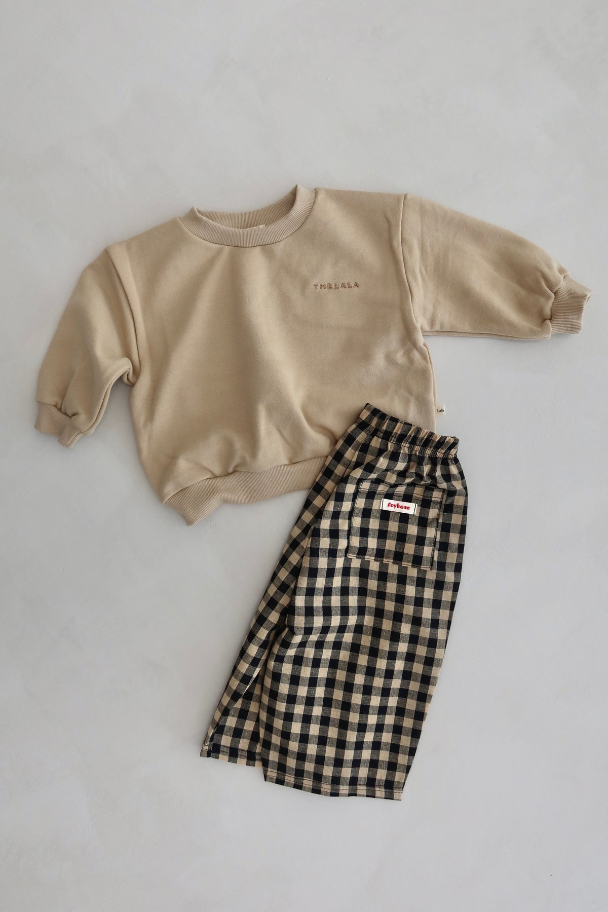 Check pants - Black/Beige