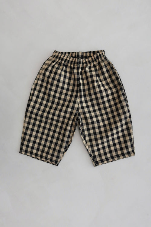Check pants - Black/Beige