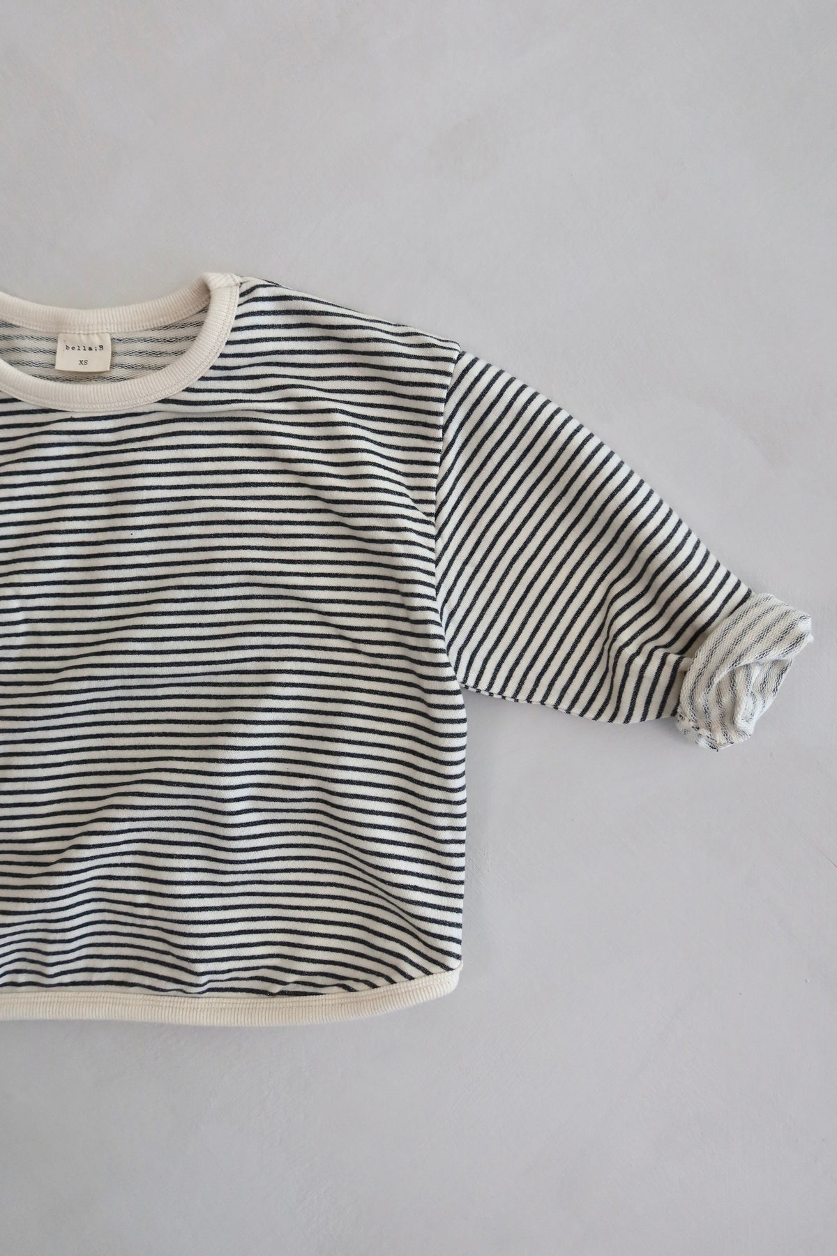 Plain striped sweater - Grey