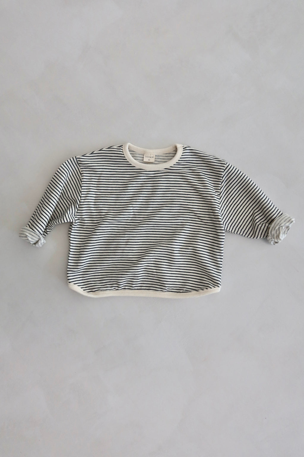 Plain striped sweater - Grey